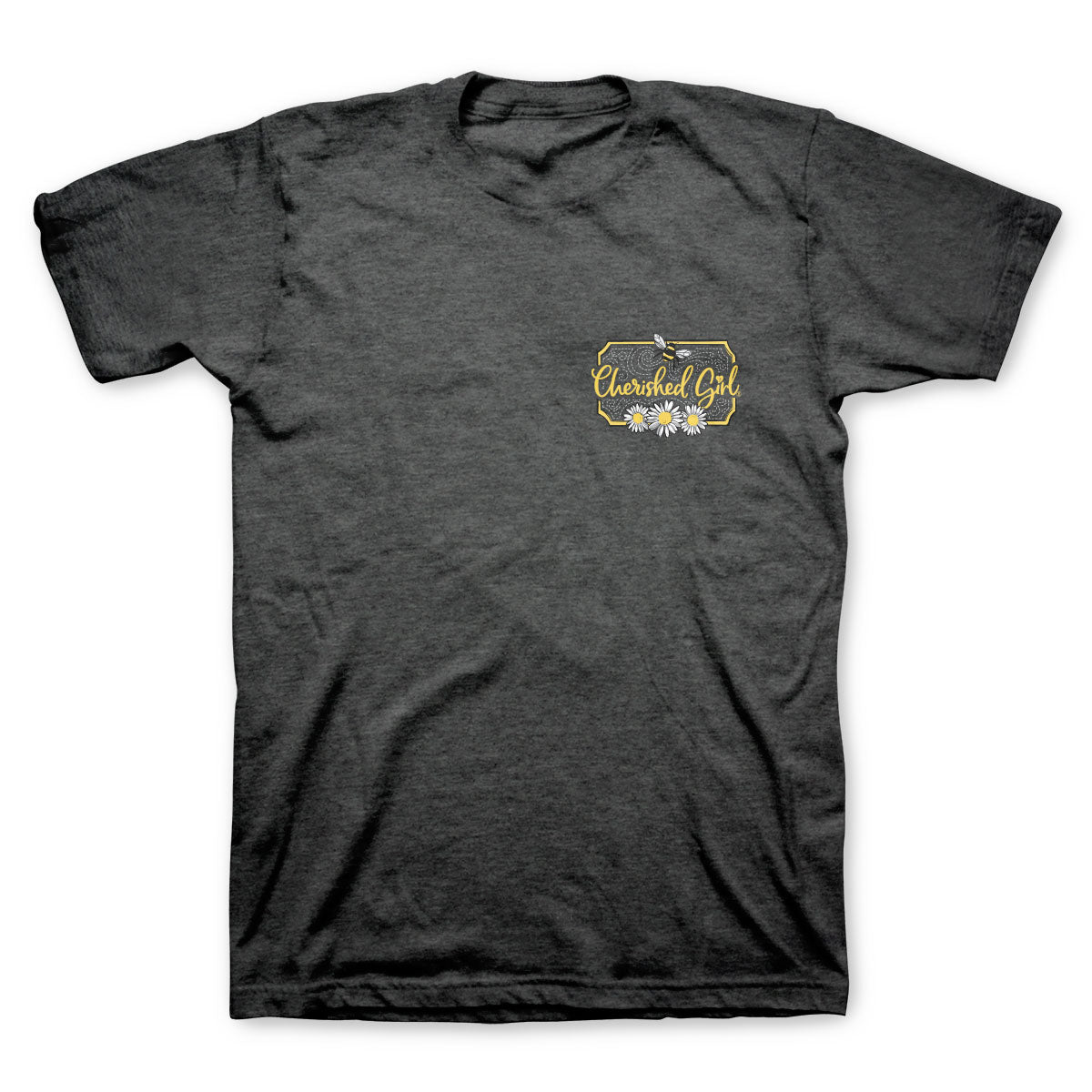 Cherished Girl Womens T-Shirt Bee Happy