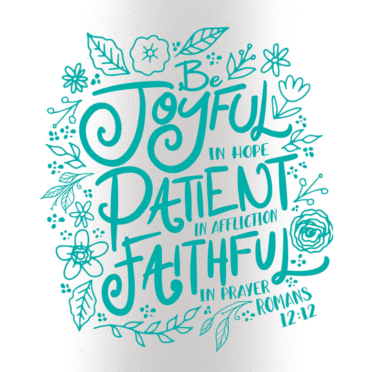 Kerusso 40 oz Stainless Steel Mug With Straw Be Joyful