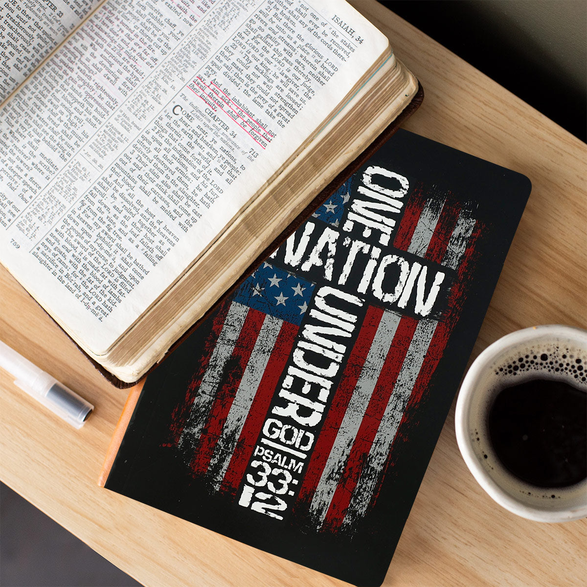 HOLD FAST Mens Paperback Journal One Nation Cross