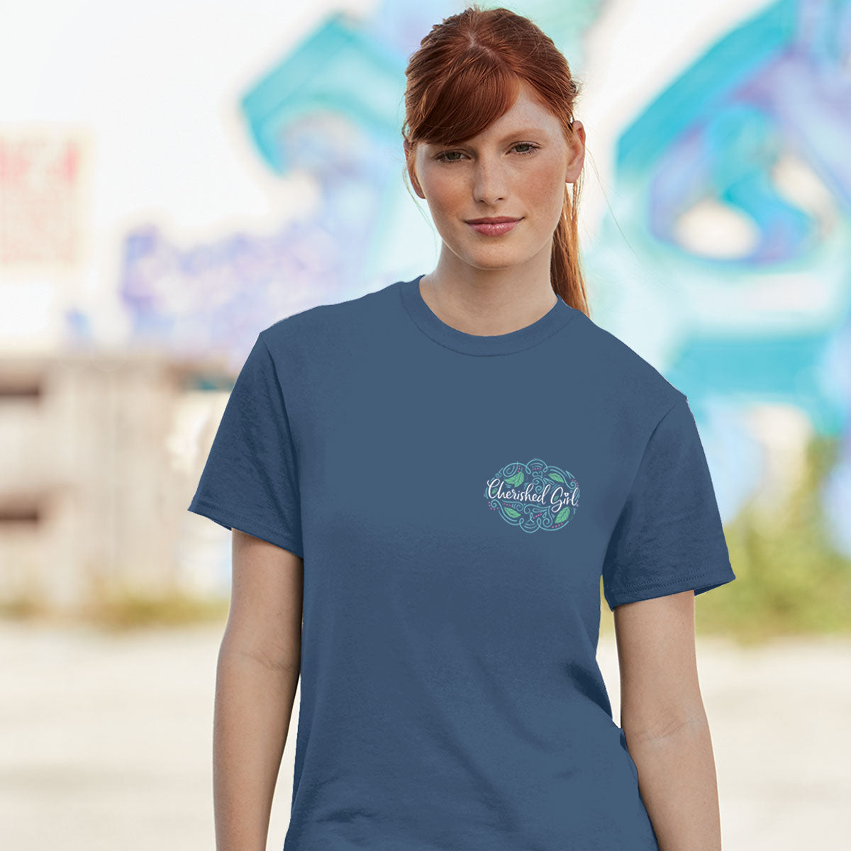 Cherished Girl Womens T-Shirt Trust Script