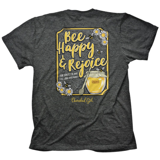 Cherished Girl Womens T-Shirt Bee Happy