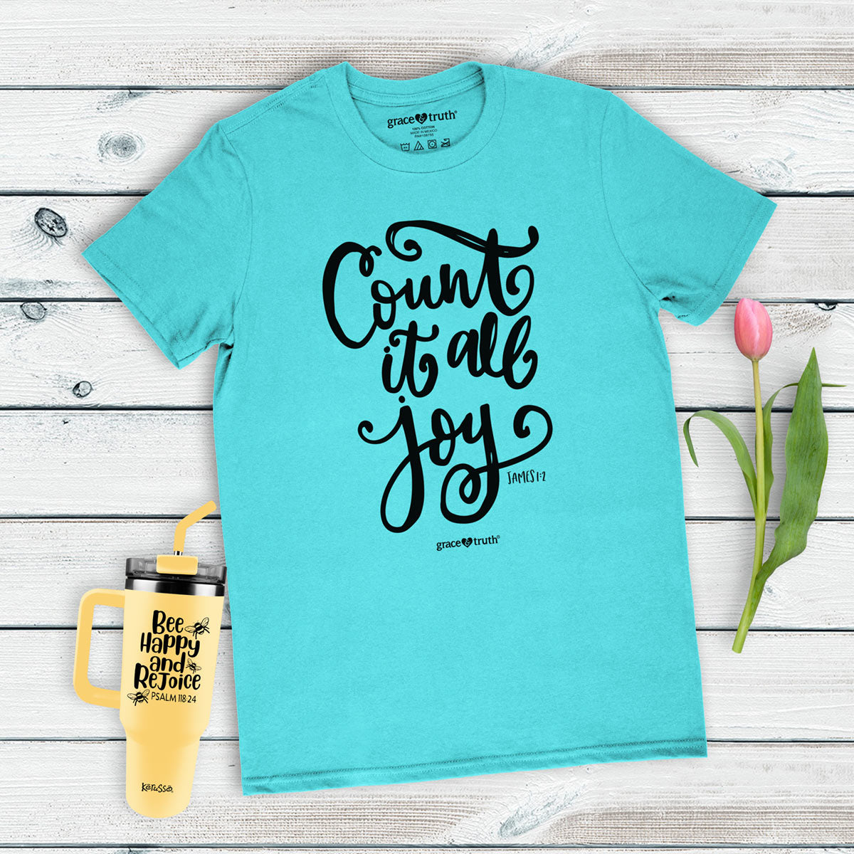 grace & truth Womens T-Shirt Count It All Joy