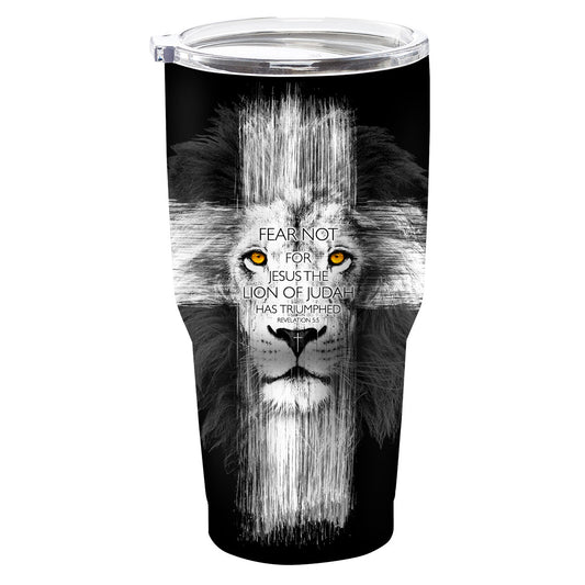 Kerusso Lion Cross 30 oz Stainless Steel Tumbler