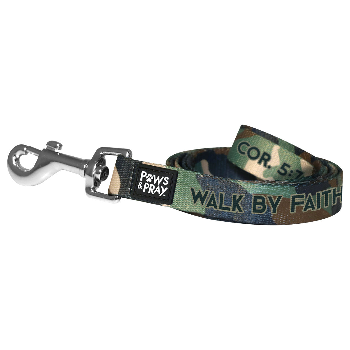 Paws & Pray Walk By Faith Camo Pet Leash